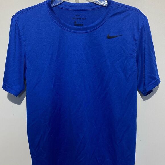 The Nike Tee Men's Blue Dri-Fit Crew Neck Short Sleeve T-Shirt Size Small - Picture 1 of 8